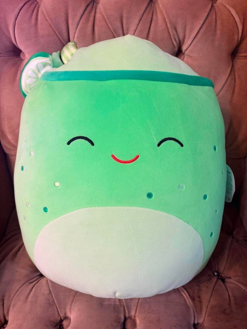 Squishmallows Townes Lime Drink Plush NWT | Perfect Handbag Stuffer & Display Pi